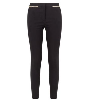 Schwarze hose mit reißverschluss am bein Clearance